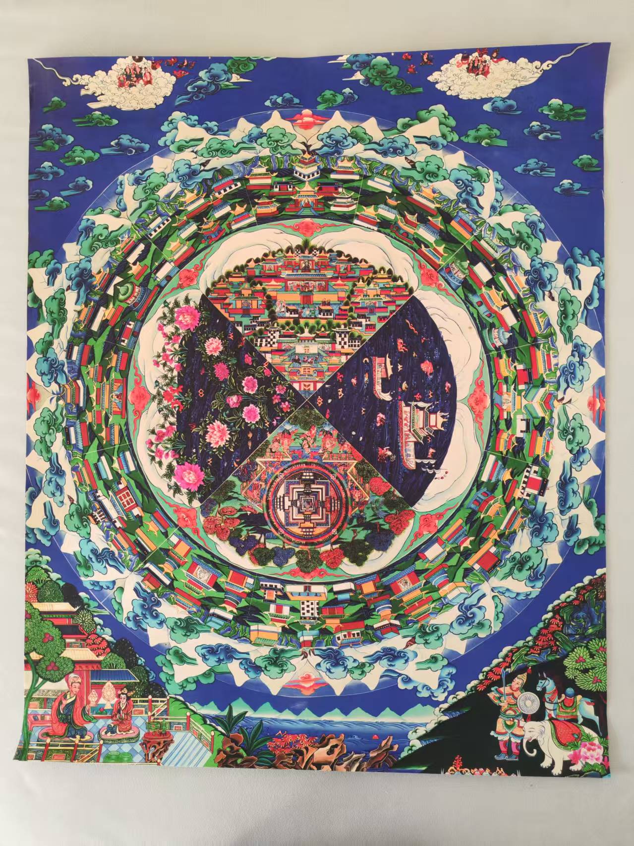 唐卡《莲花生大士坛城》-嘉城艺术交易平台