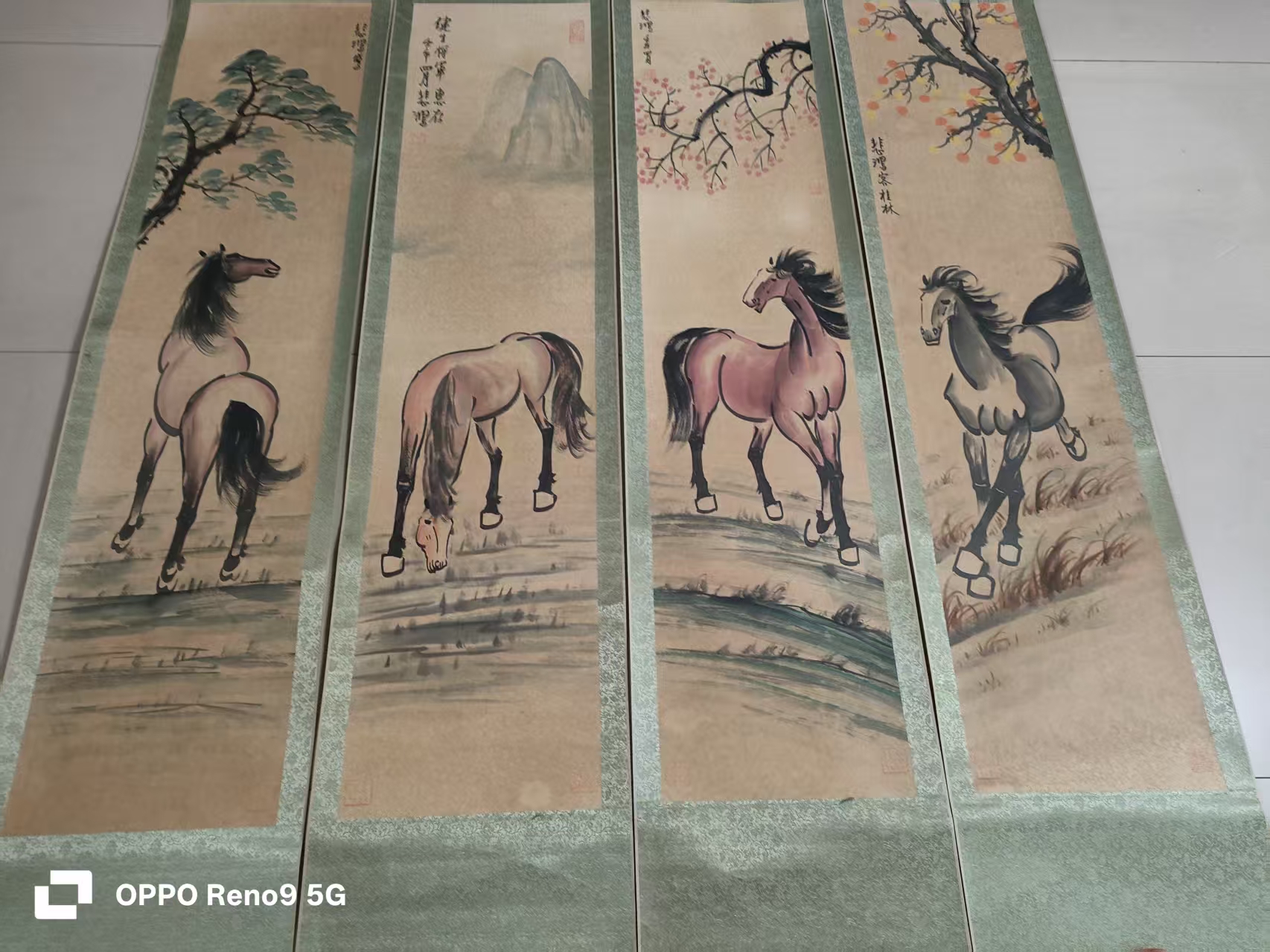 徐悲鸿《骏马图》四条屏-嘉城艺术交易平台