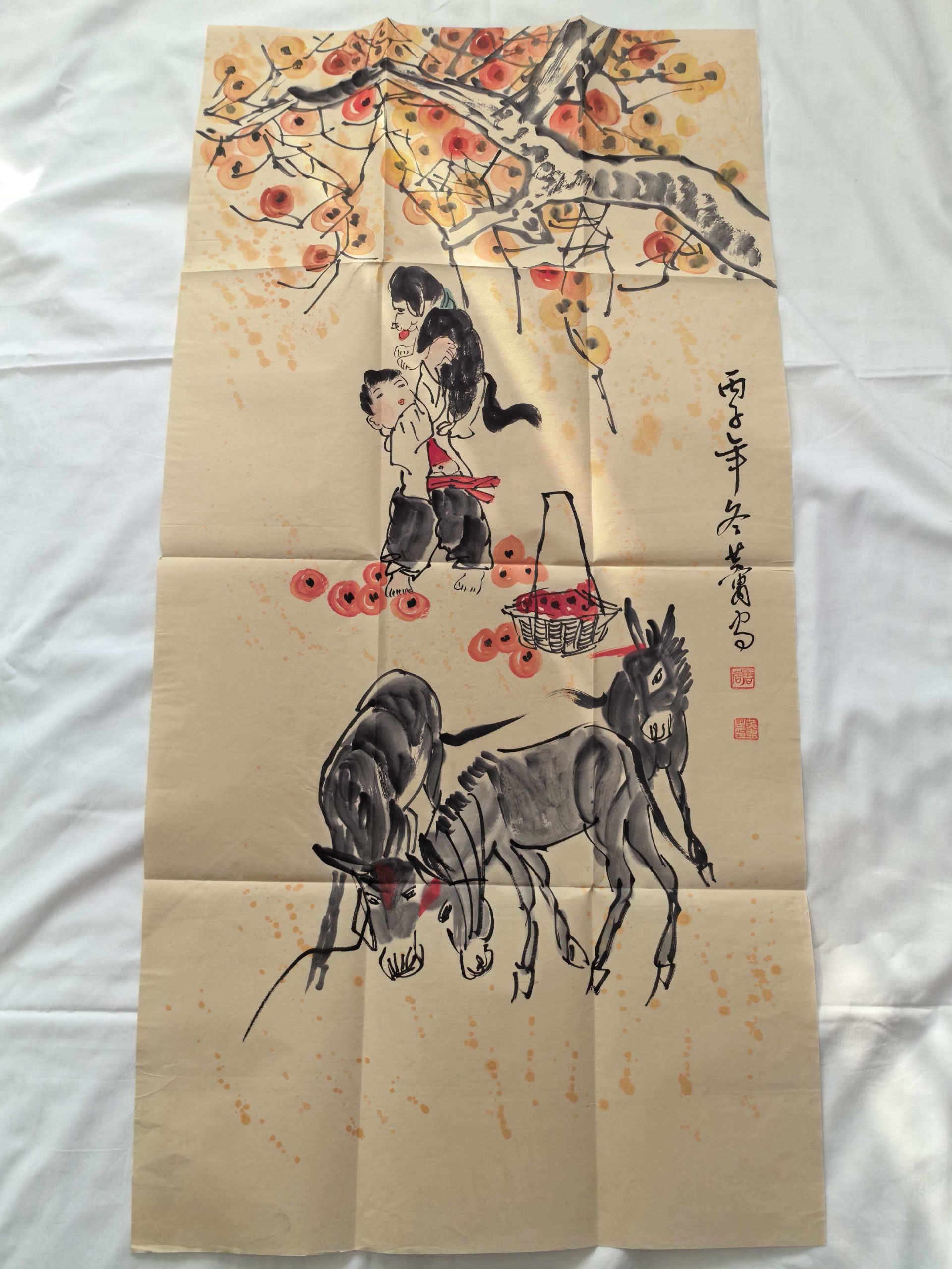 黄胄《毛驴图》-嘉城艺术交易平台