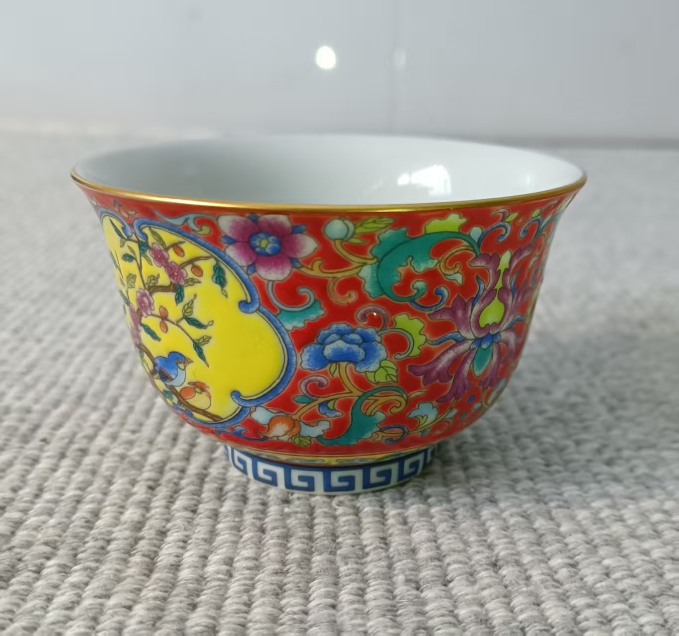 雍正年制《景泰蓝花鸟纹碗》-嘉城艺术交易平台