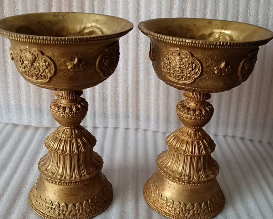 佛前长明灯（一对）-嘉城艺术交易平台