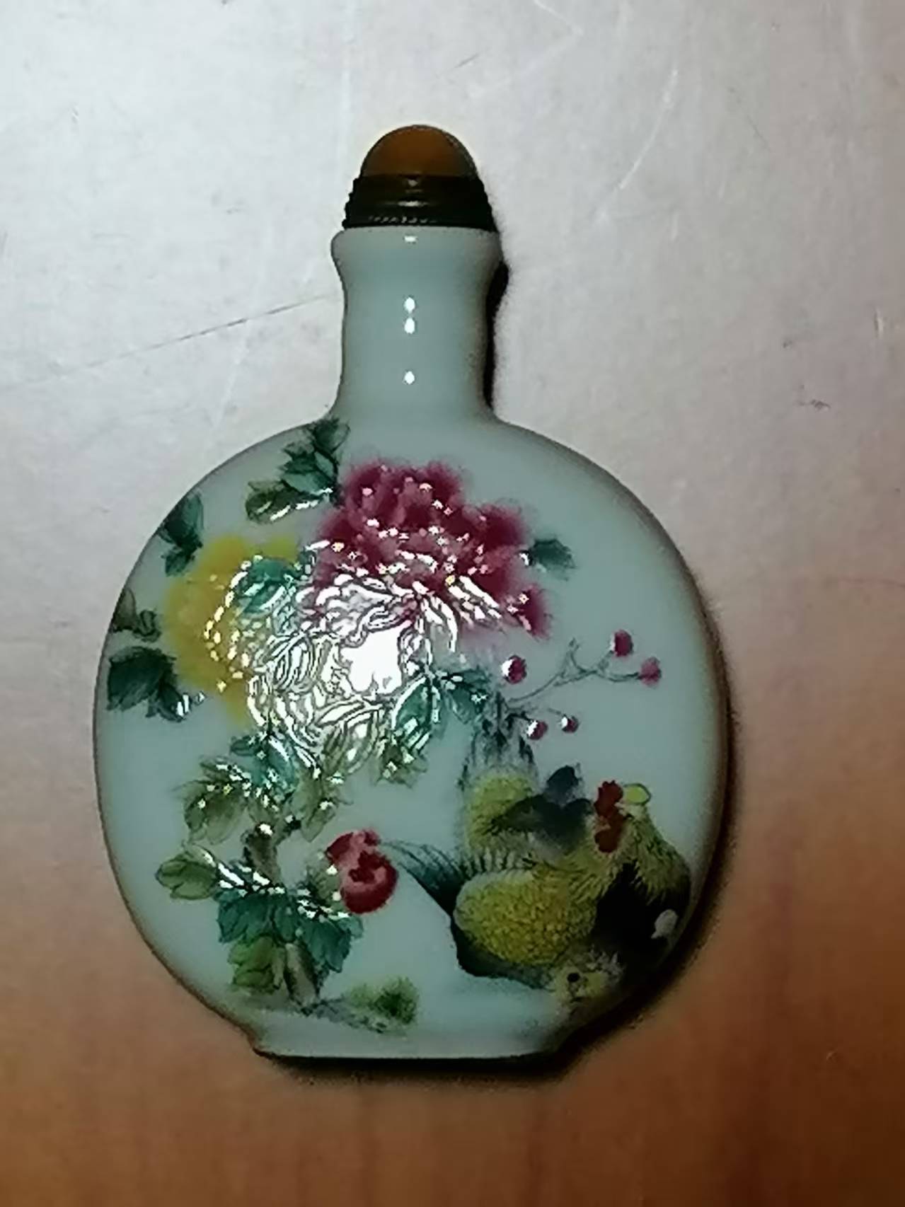 乾隆年制《粉彩花鸟鼻烟壶》-嘉城艺术交易平台