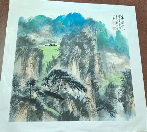 陈日新《翠染云山》-嘉城艺术交易平台