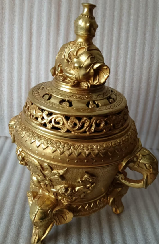 宣德年制《鎏金双耳香薰炉》-嘉城艺术交易平台