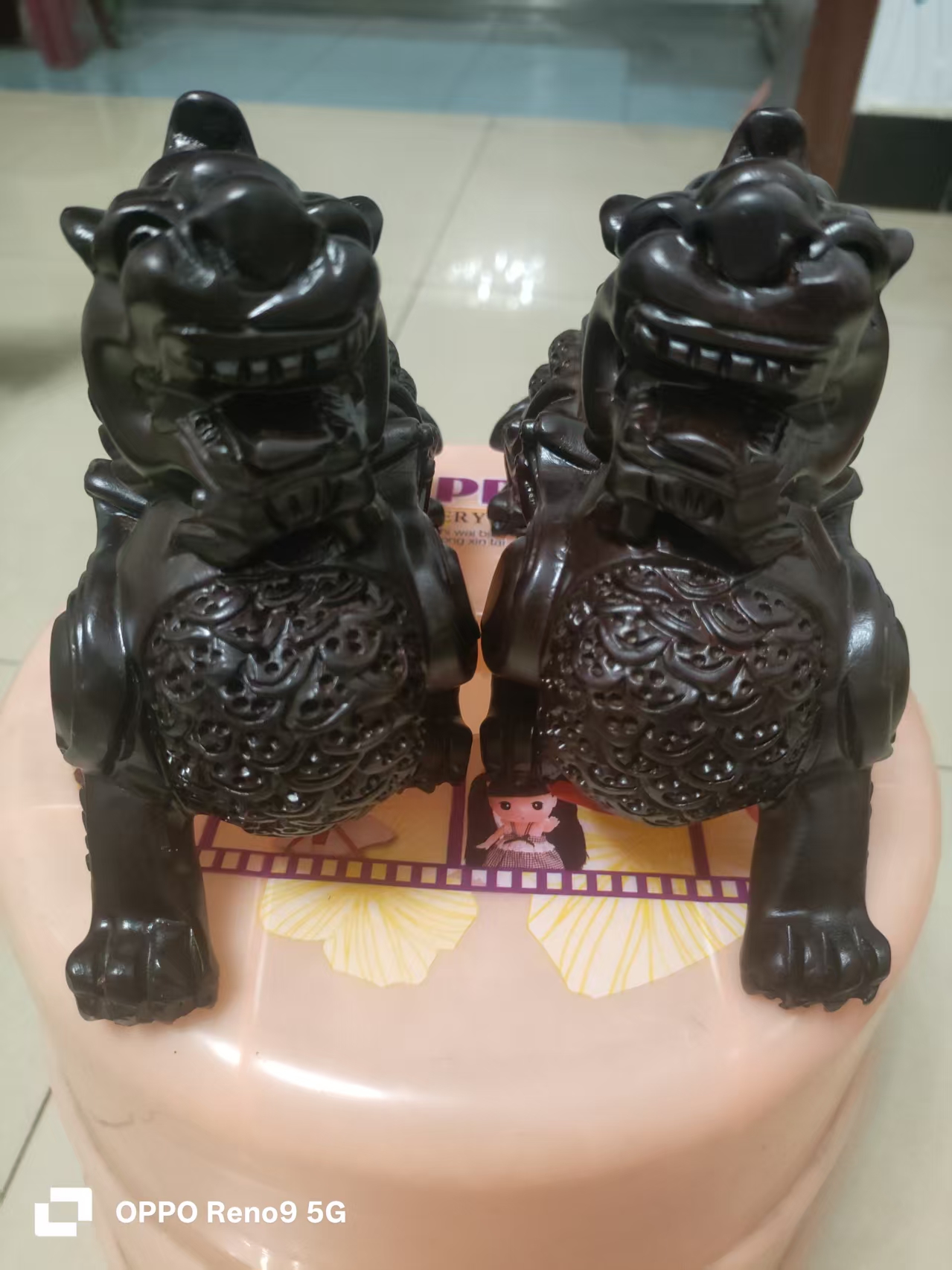 树心石《麒麟摆件》一对加底坐-嘉城艺术交易平台