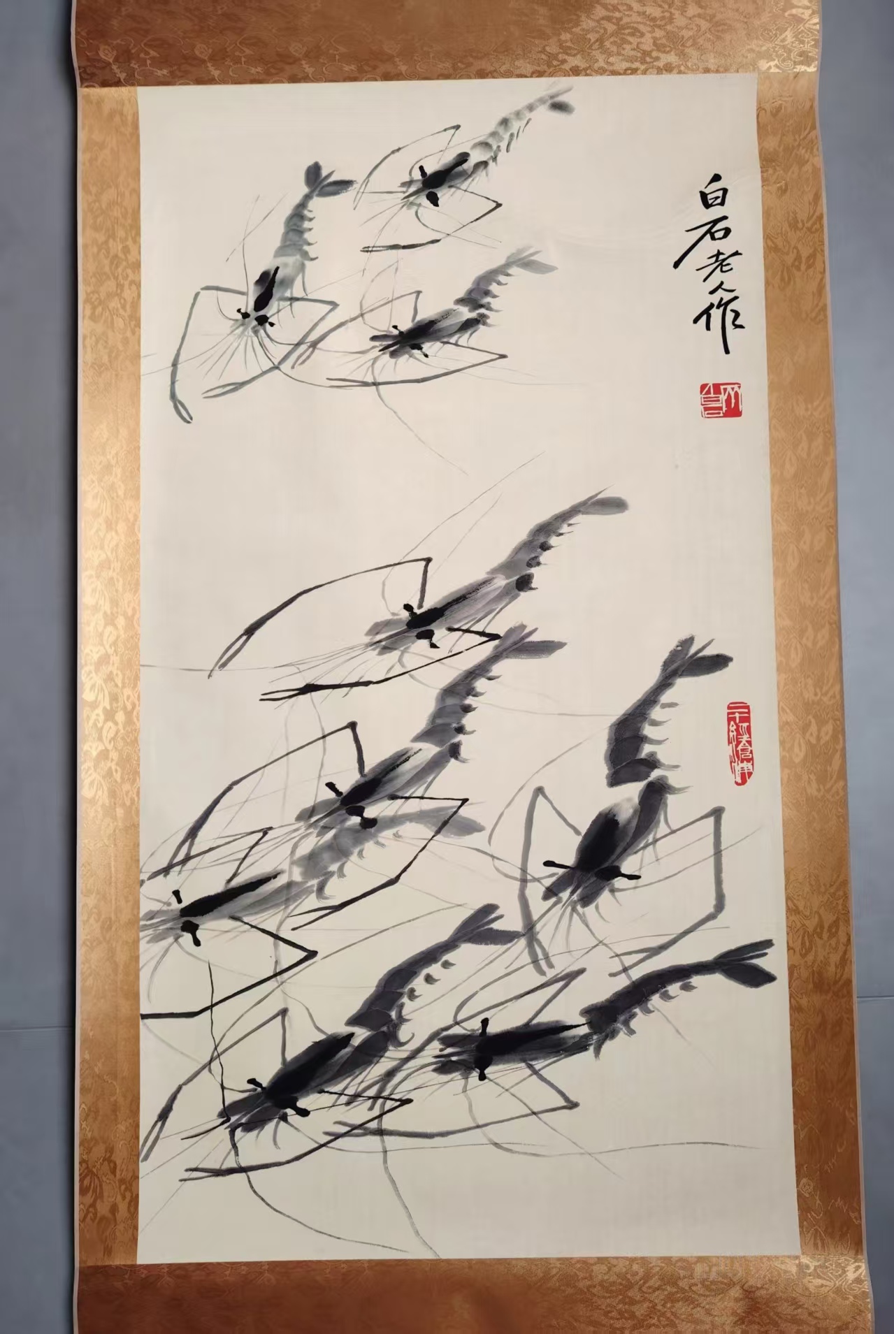 齐白石《墨虾图》-嘉城艺术交易平台