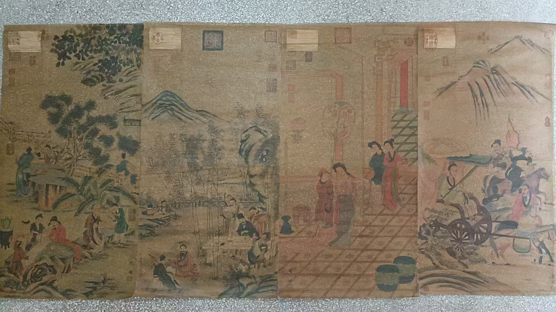 沈周，仇英，周昉，唐寅《人物图》-嘉城艺术交易平台