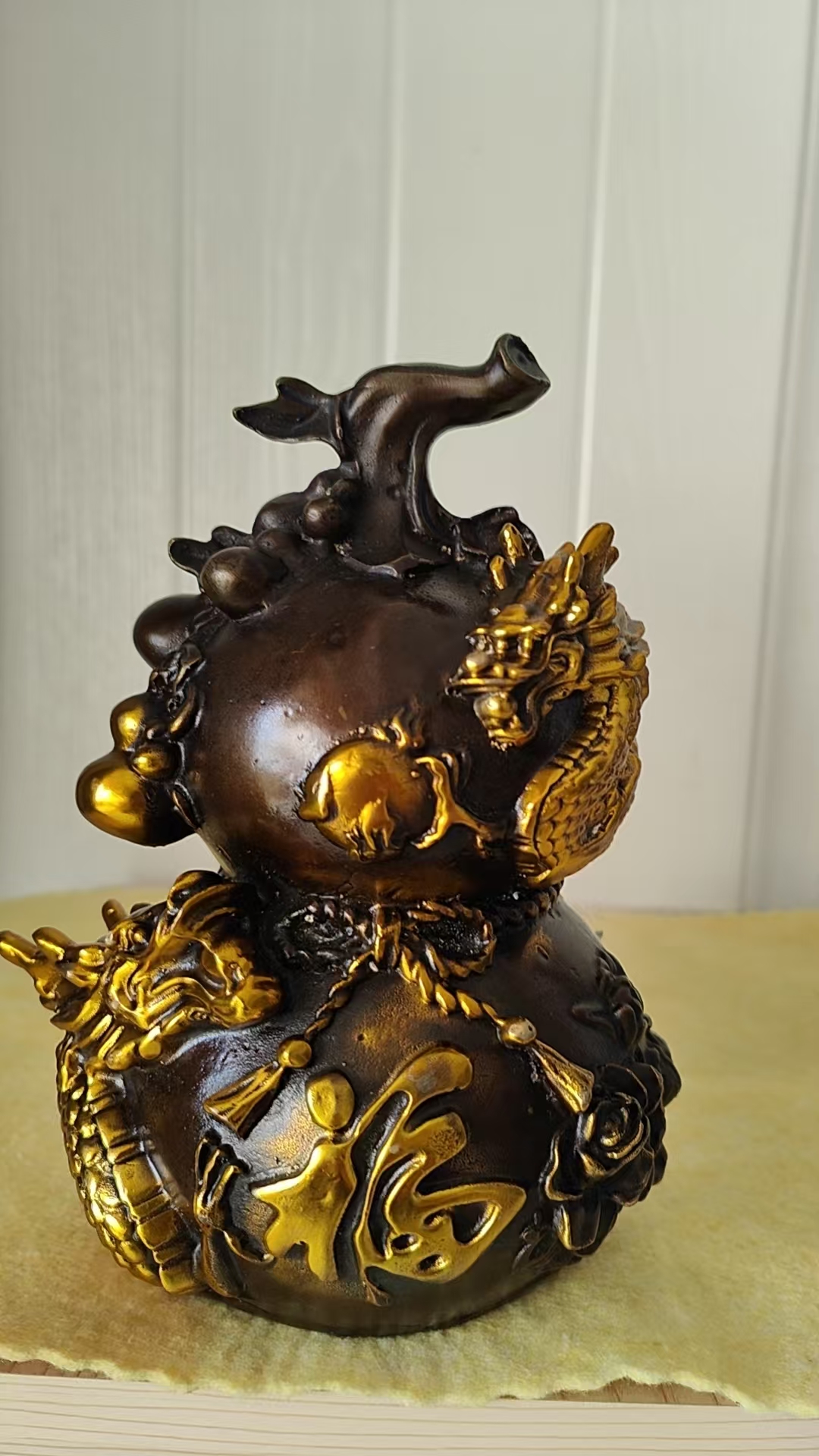 乾隆年制《铜胎鎏金盘龙葫芦》-嘉城艺术交易平台