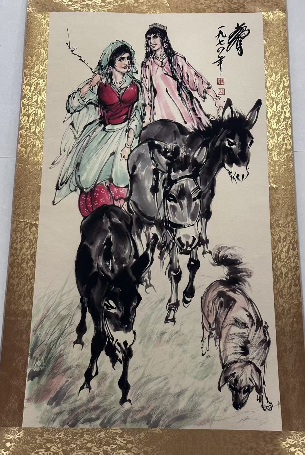 黄胄《放驴图》-嘉城艺术交易平台