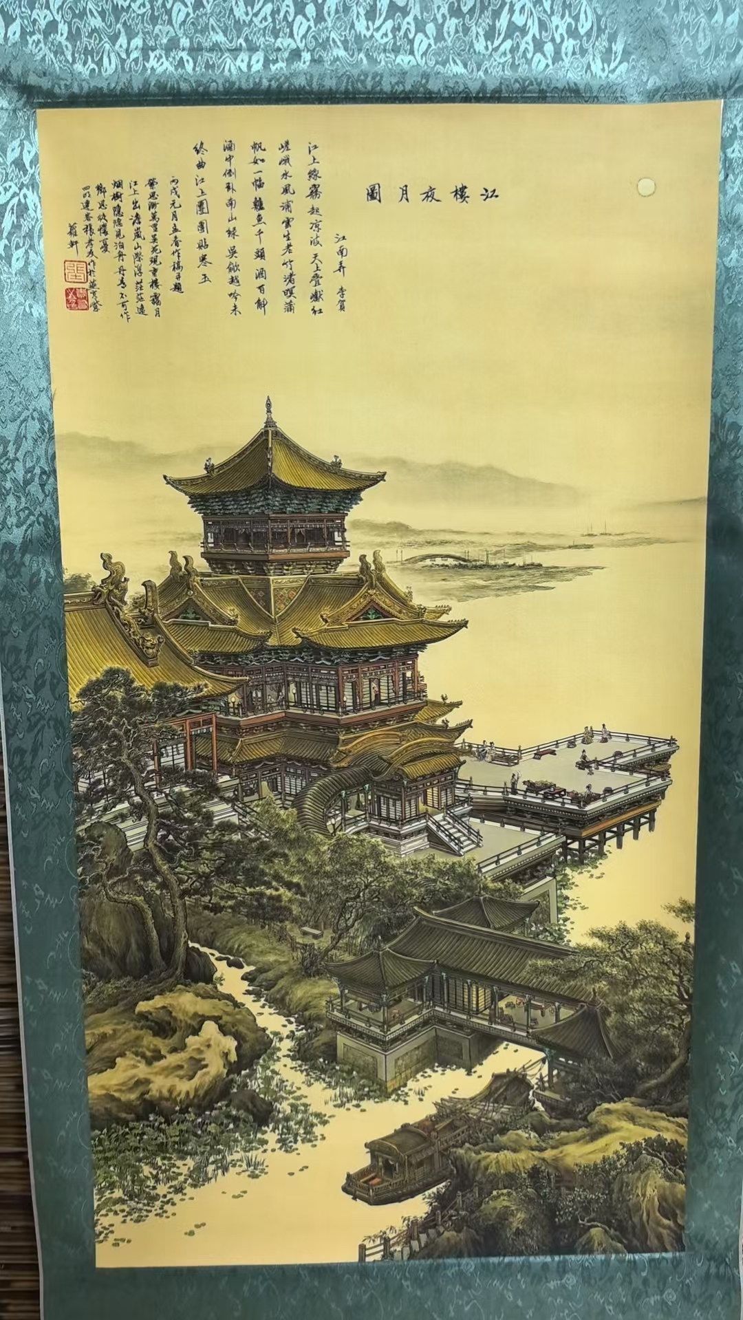 张孝友《江楼夜月图》-嘉城艺术交易平台