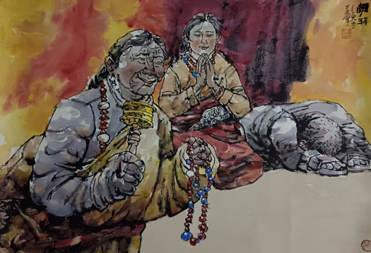 覃日群《朝拜》-嘉城艺术交易平台