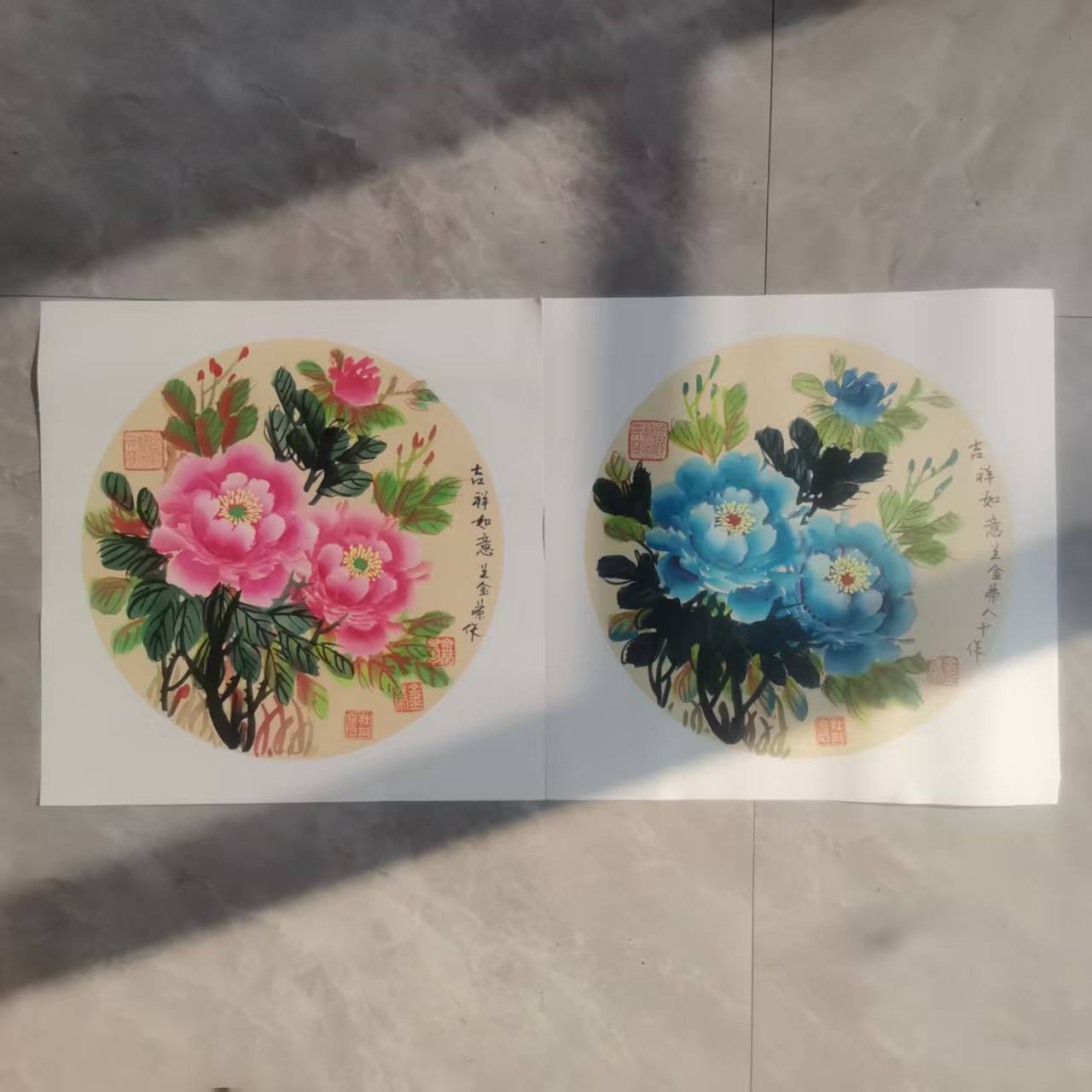 兰金荣《吉祥如意》一对-嘉城艺术交易平台