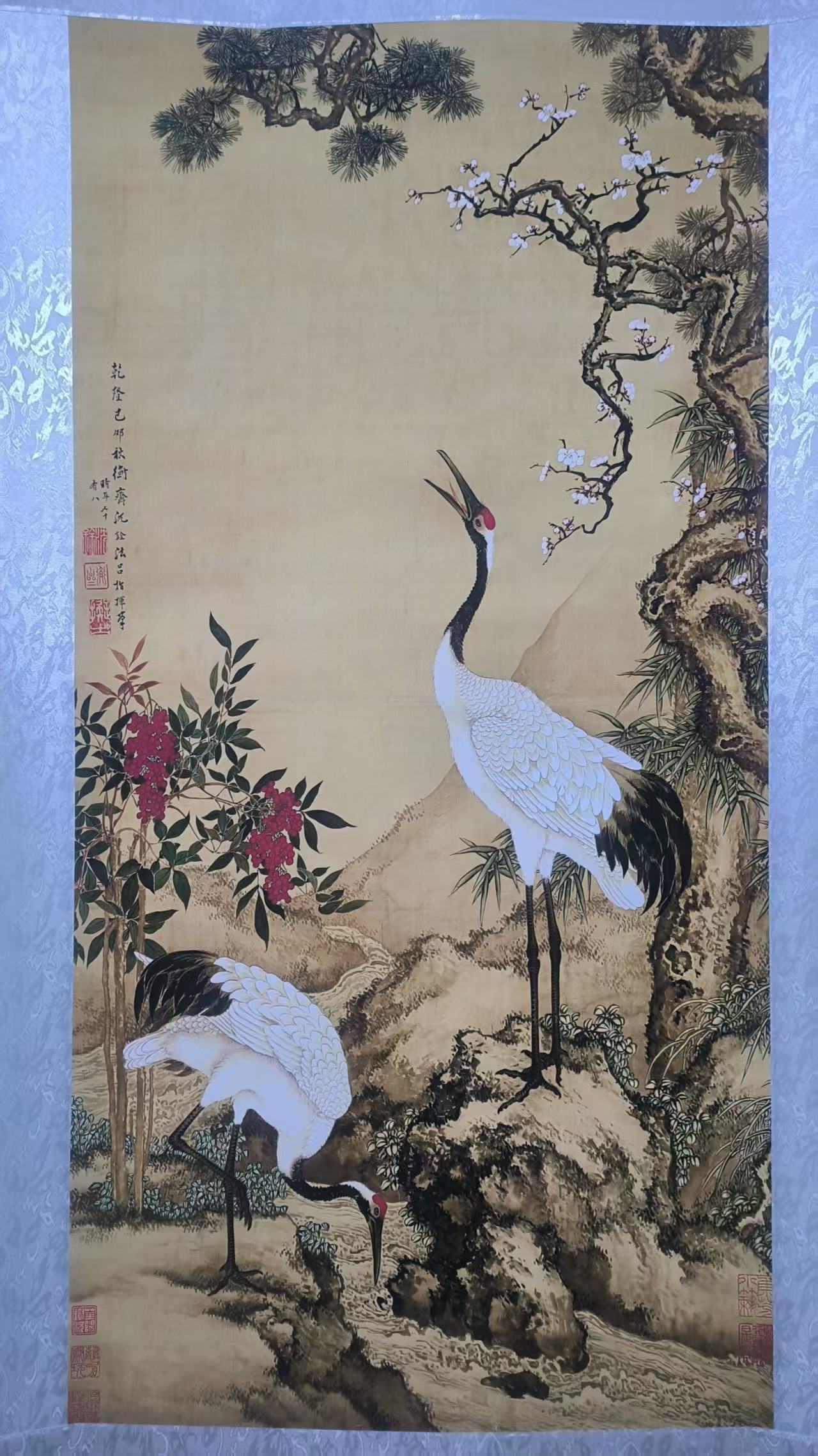 沈铨《松梅双鹤》-嘉城艺术交易平台