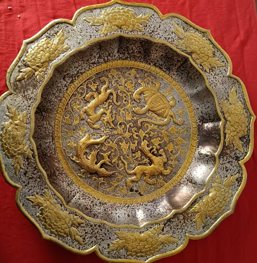 鎏金花开盘-嘉城艺术交易平台