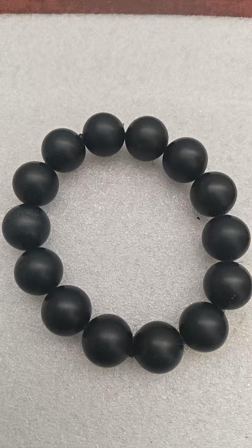 和田高油黑羊脂墨玉手串-嘉城艺术交易平台