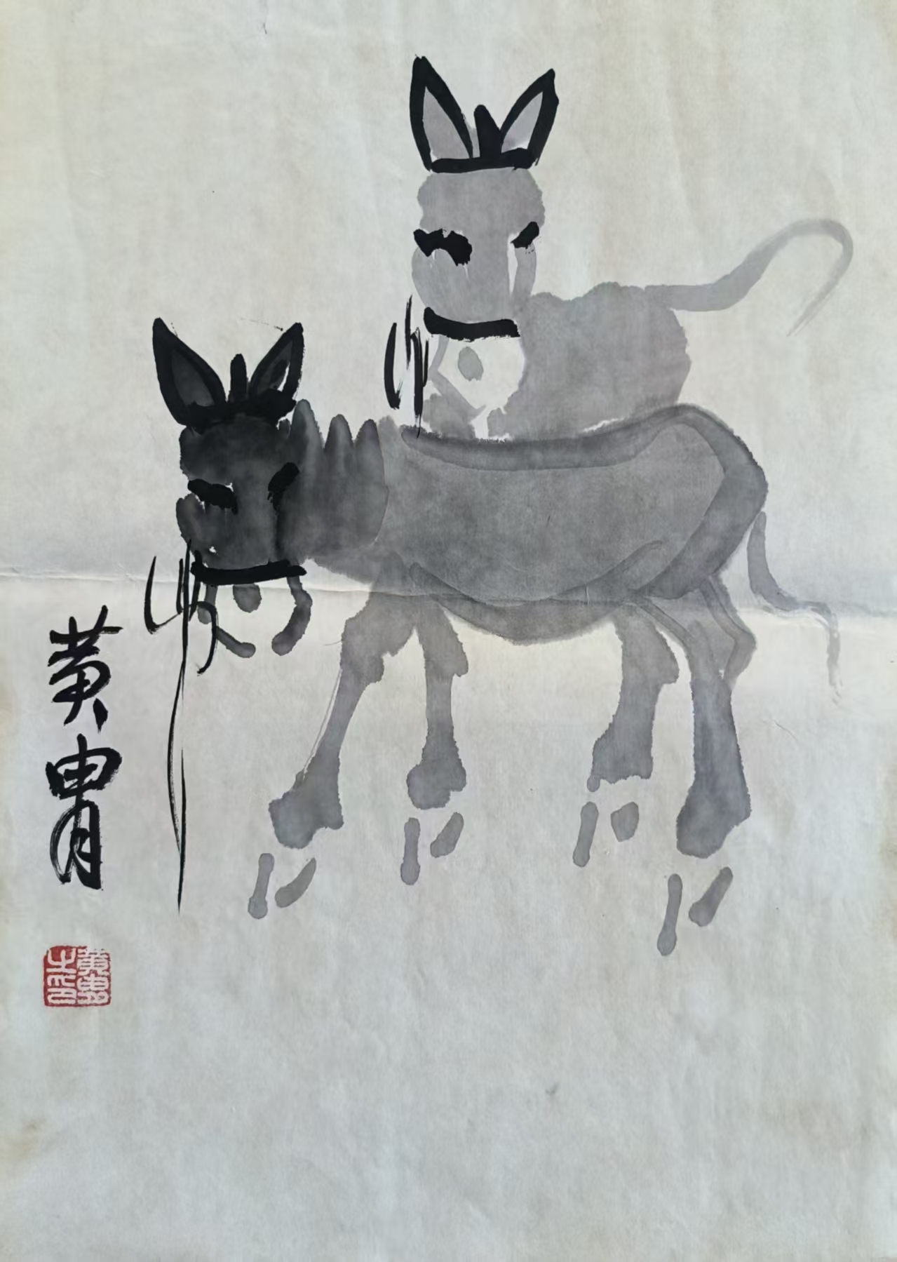 黄胄《双驴图》-嘉城艺术交易平台