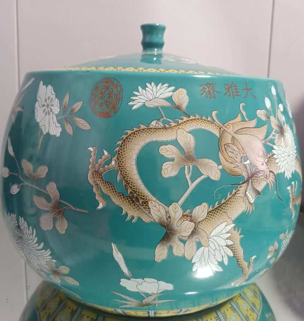 光绪年制《松石绿地描金龙纹罐》-嘉城艺术交易平台