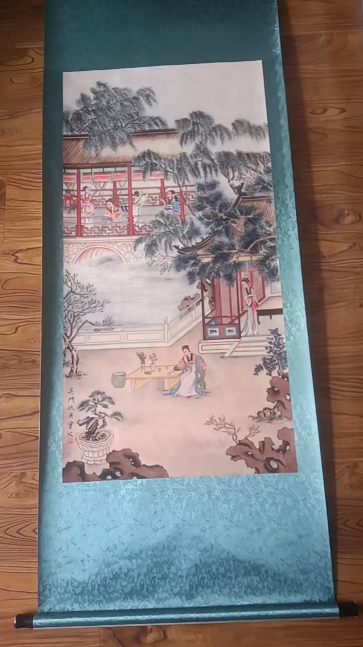 仇英《春庭仕女图》-嘉城艺术交易平台