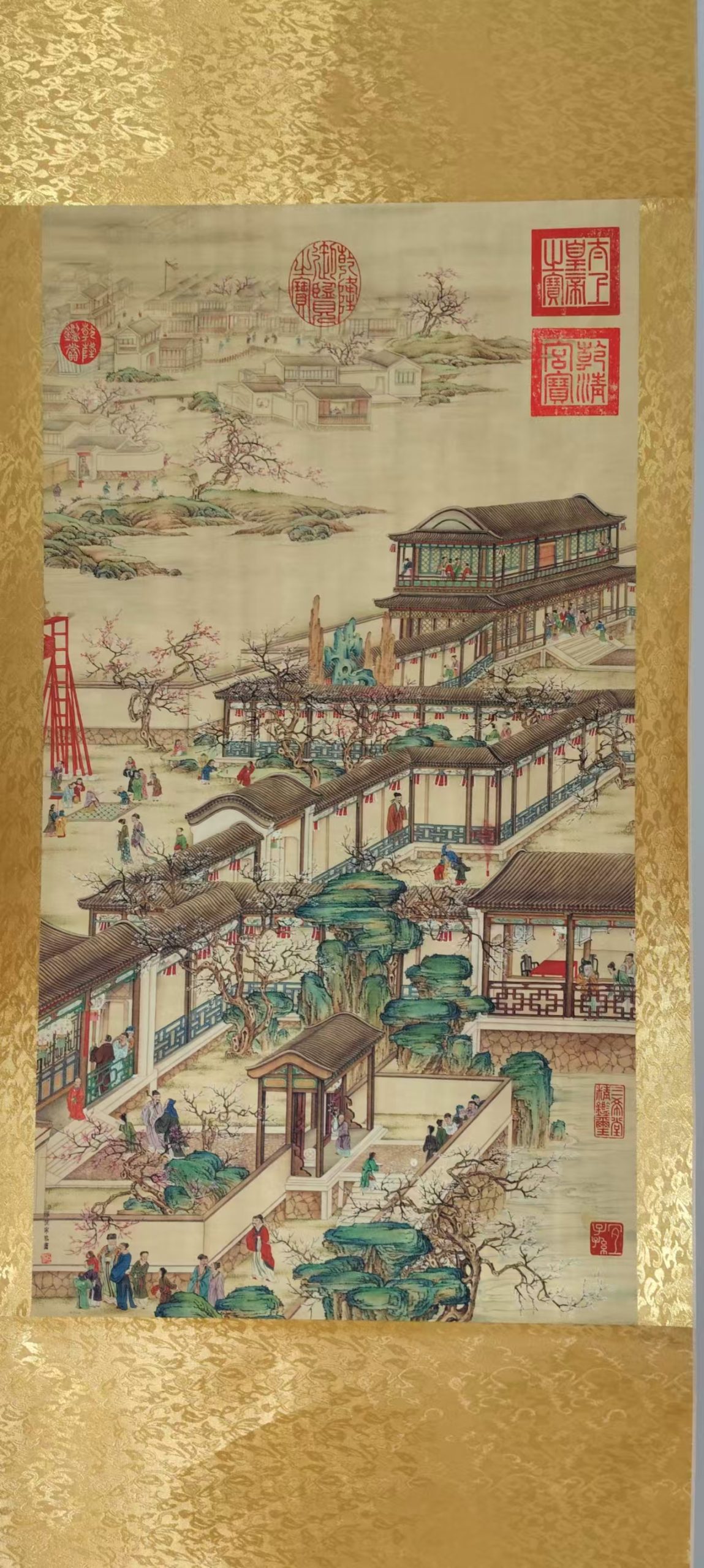 郎世宁《楼阁图》-嘉城艺术交易平台