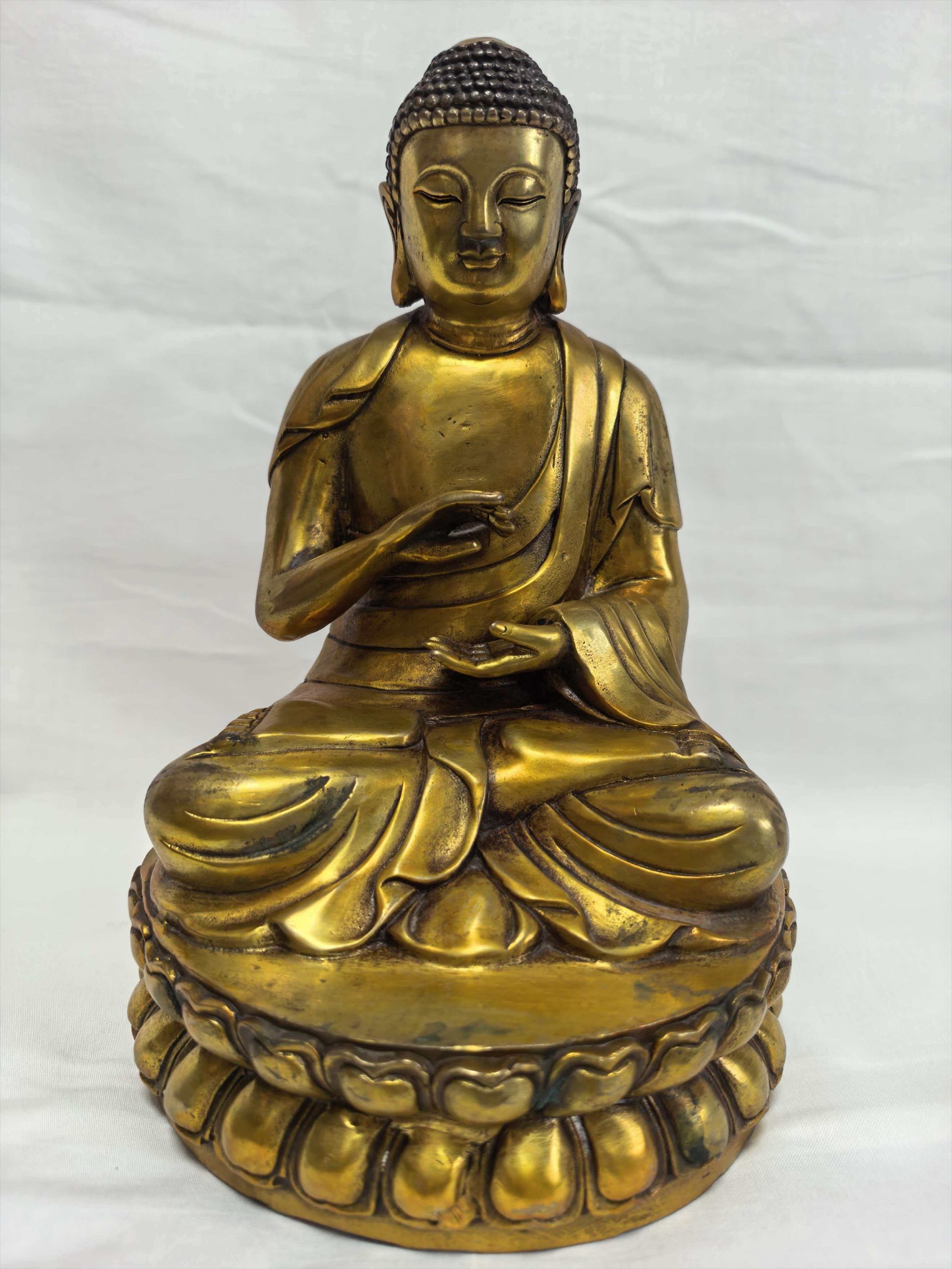 铜鎏金释迦牟尼佛像-嘉城艺术交易平台