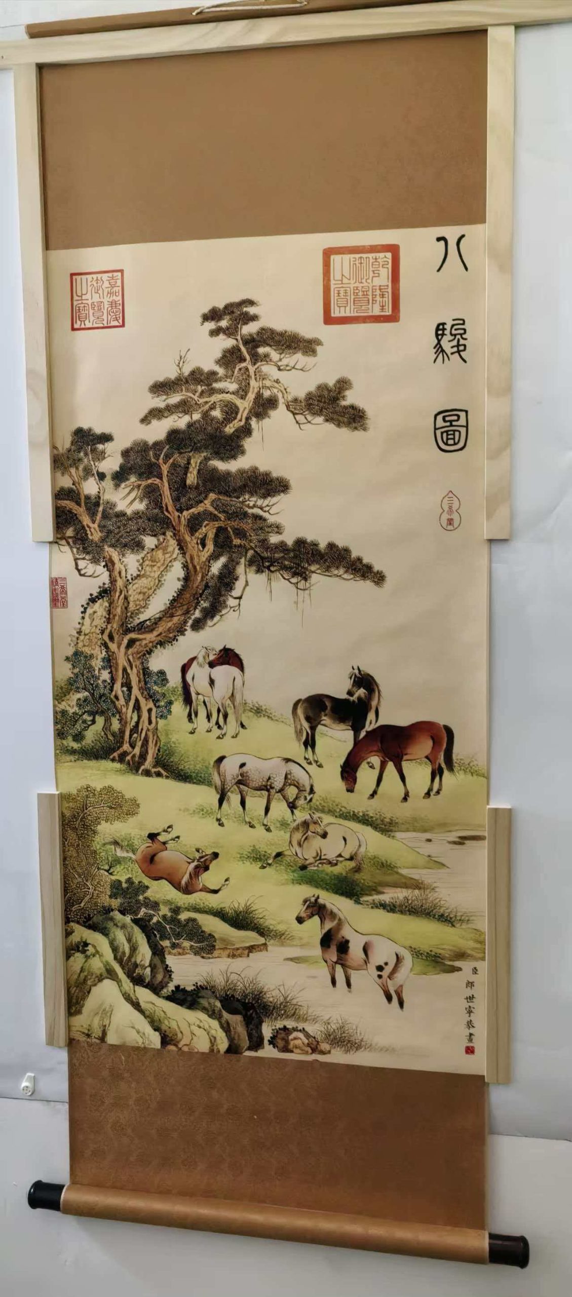 郎世宁《八骏图》-嘉城艺术交易平台