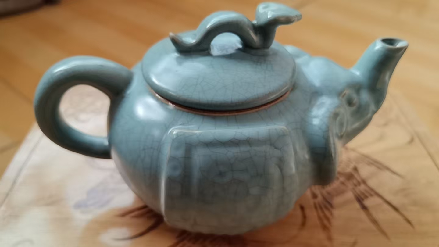 乾德年制《天青釉太平有象壶》清凉寺御制-嘉城艺术交易平台