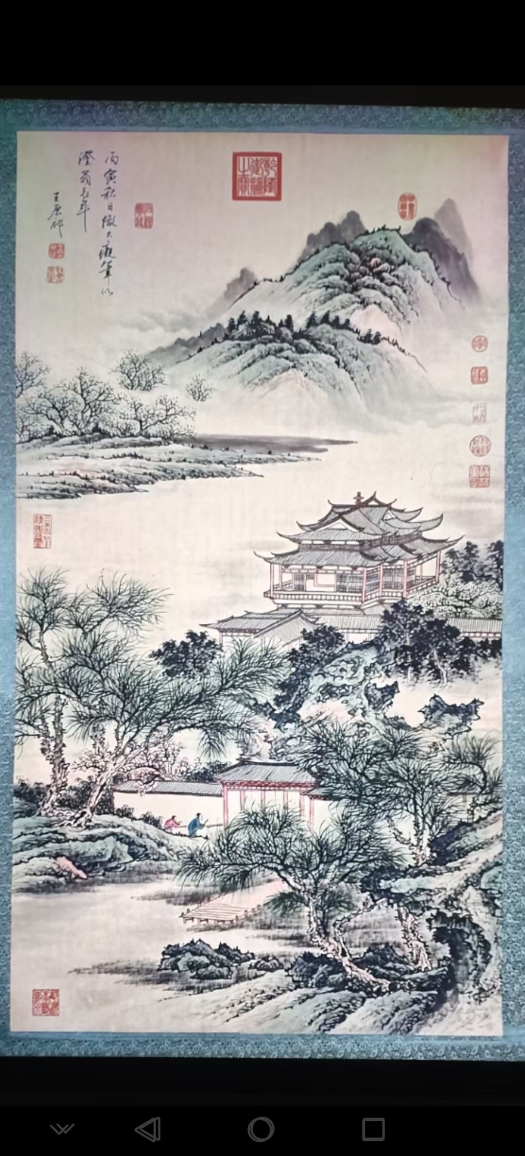 王原祁《江村楼阁图》-嘉城艺术交易平台