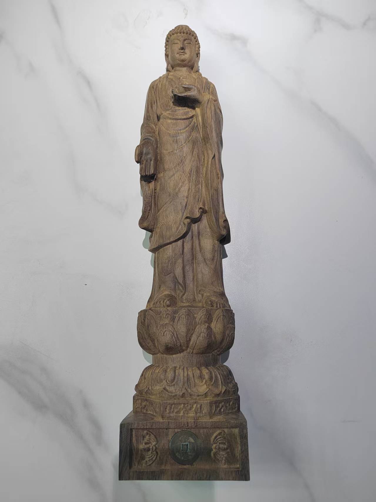 芽庄沉香木《佛像镶嵌乾隆通宝》-嘉城艺术交易平台