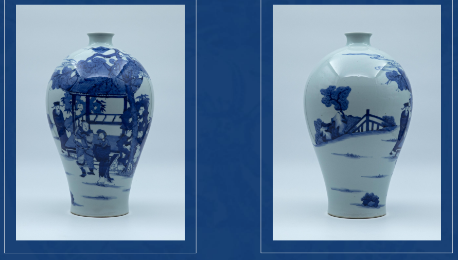 青花人物故事梅瓶-嘉城艺术交易平台