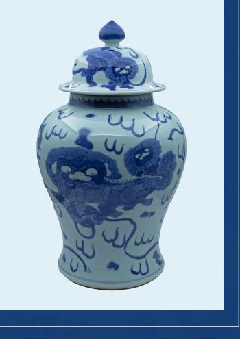 青花狮子将军罐-嘉城艺术交易平台