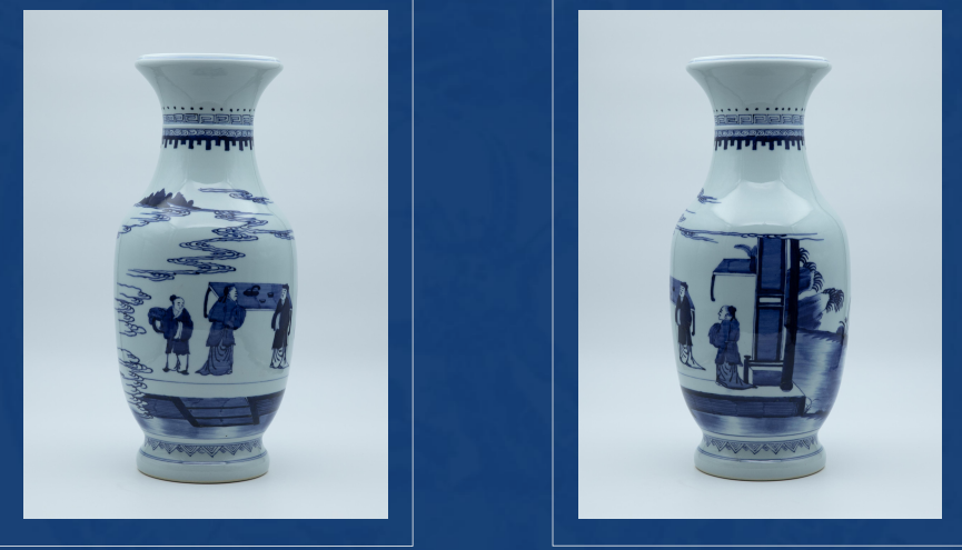 青花人物故事纹瓶-嘉城艺术交易平台