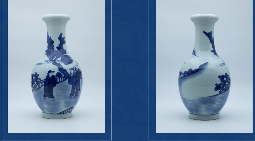 青花人物故事赏瓶-嘉城艺术交易平台