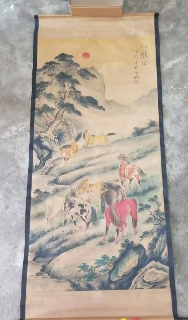 徐悲鸿《八骏图》-嘉城艺术交易平台