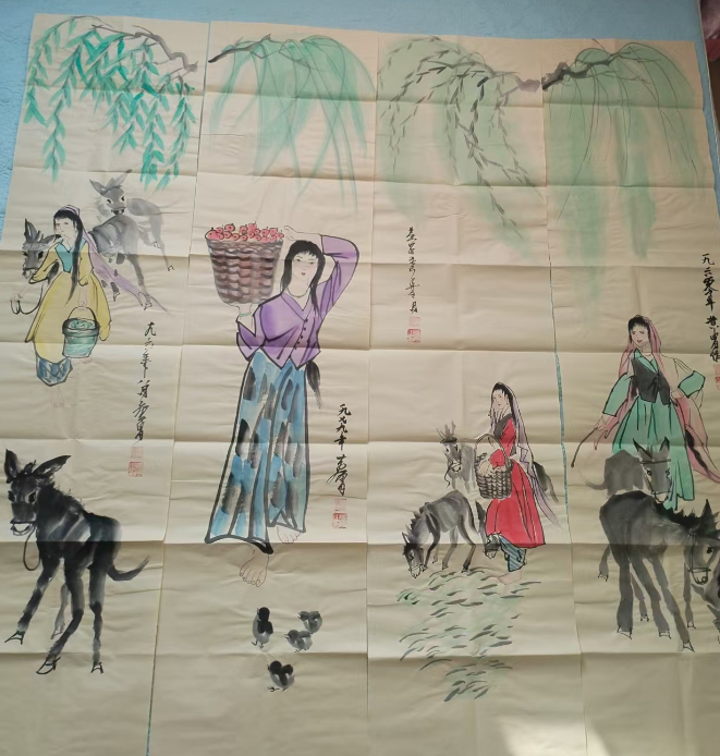 黄胄《西域风情》八条屏