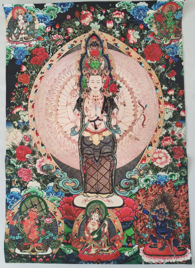 唐卡《千手千眼观世音》-嘉城艺术交易平台