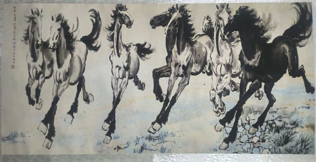 徐悲鸿《八骏图》-嘉城艺术交易平台