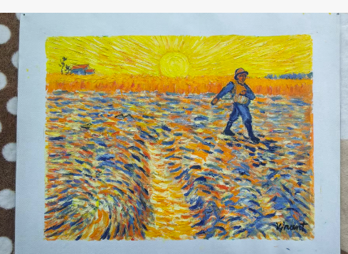 梵高《播种者》-嘉城艺术交易平台