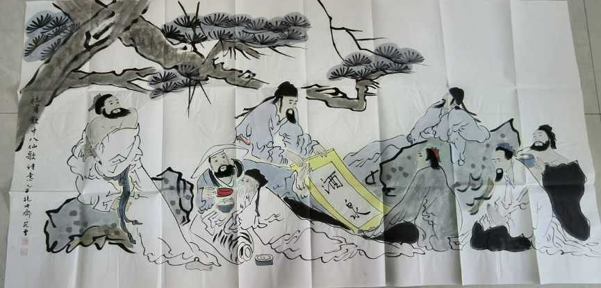 范曾《饮中八仙》-嘉城艺术交易平台