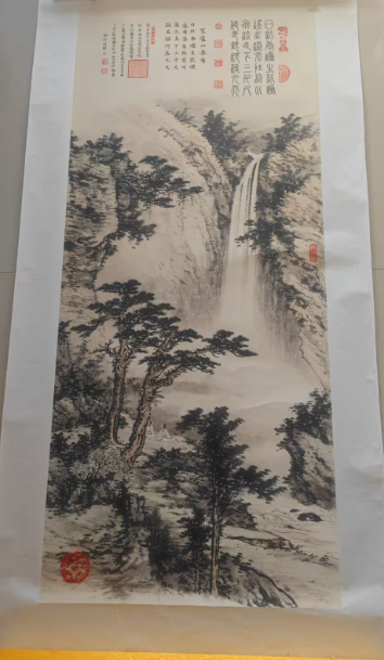 颜明轩《望庐山瀑布》-嘉城艺术交易平台