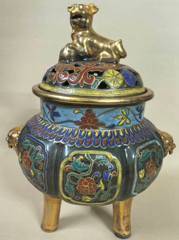 掐丝珐琅三足香炉-嘉城艺术交易平台