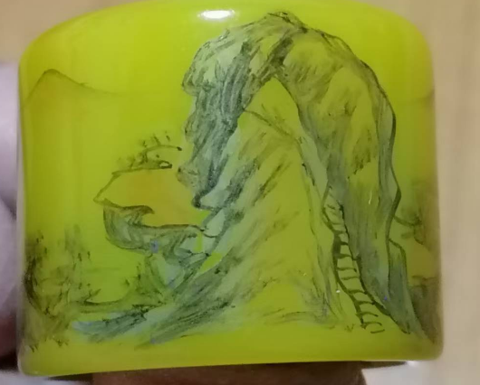 黄地珐琅彩扳指