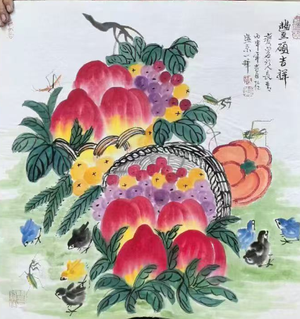 董长青《丰硕吉祥》-嘉城艺术交易平台