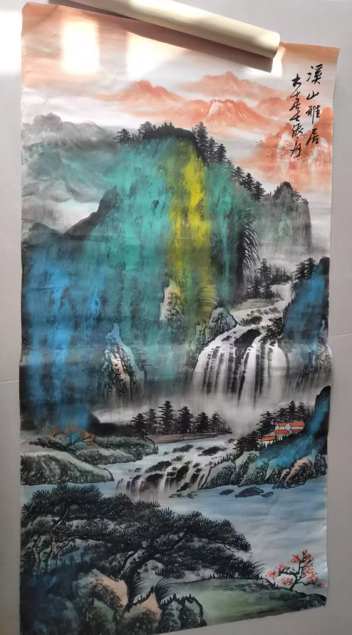 张大千《溪山雅居》-嘉城艺术交易平台