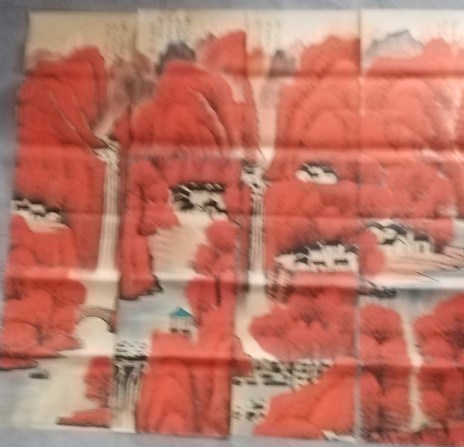 李可染《万山红遍》八条屏-嘉城艺术交易平台