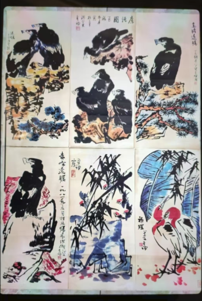 李苦禅《高瞻远瞩》合集-嘉城艺术交易平台