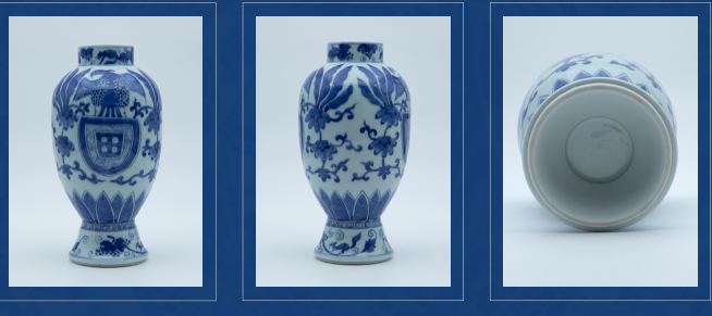 青花凤穿花纹福字瓶-嘉城艺术交易平台