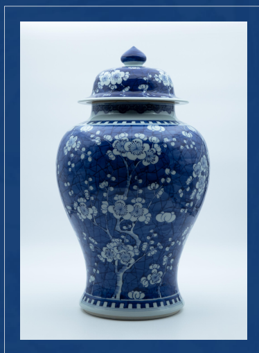 青花冰梅将军罐-嘉城艺术交易平台