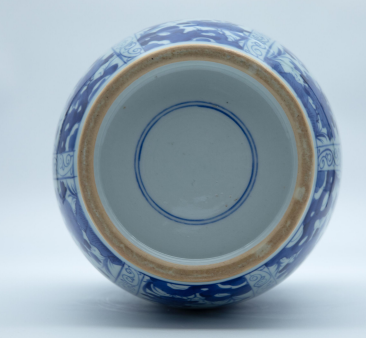 青花四季花卉将军罐