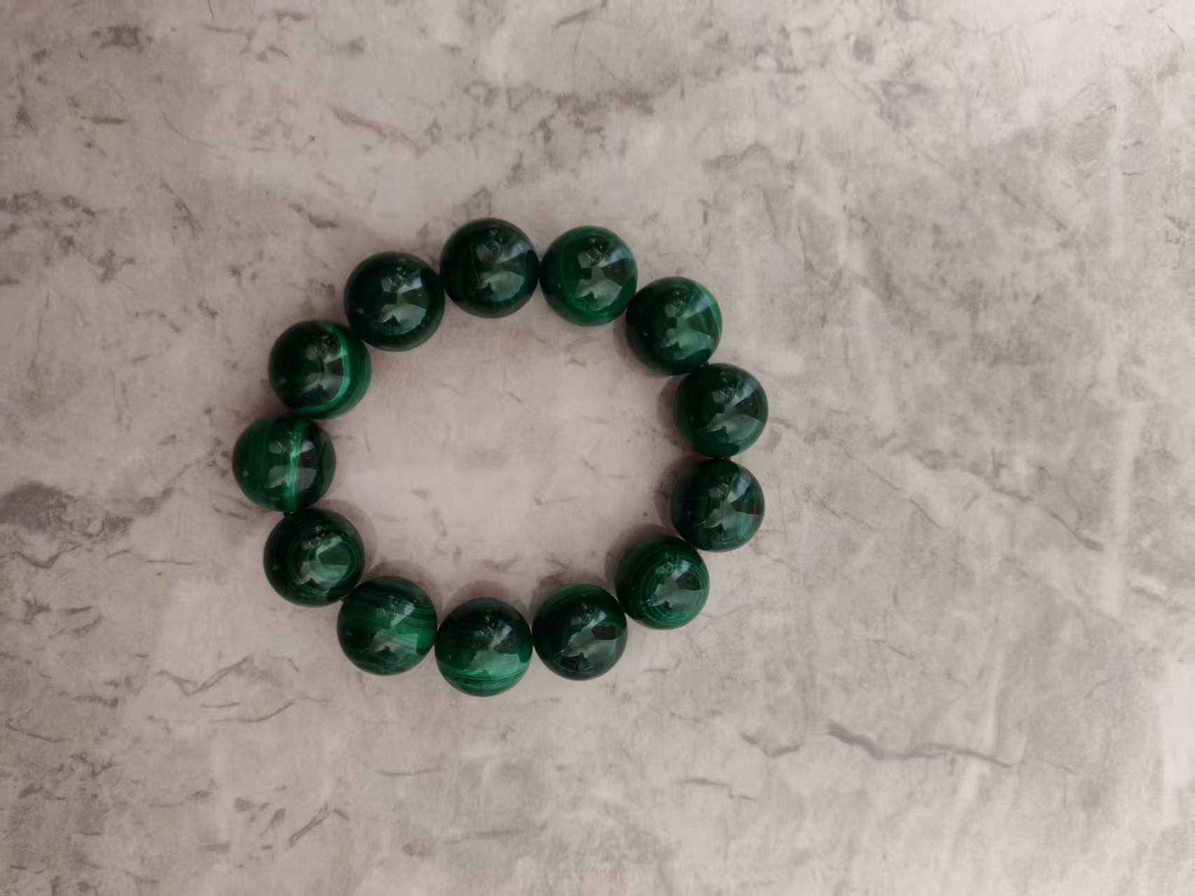 孔雀石《手串》-嘉城艺术交易平台