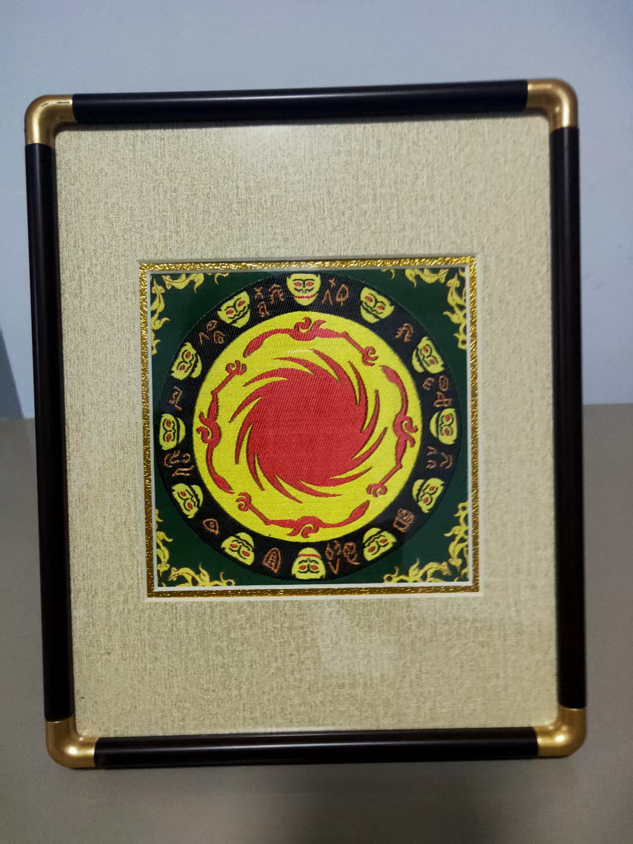 乔永平蜀锦《太阳神鸟》框画-嘉城艺术交易平台